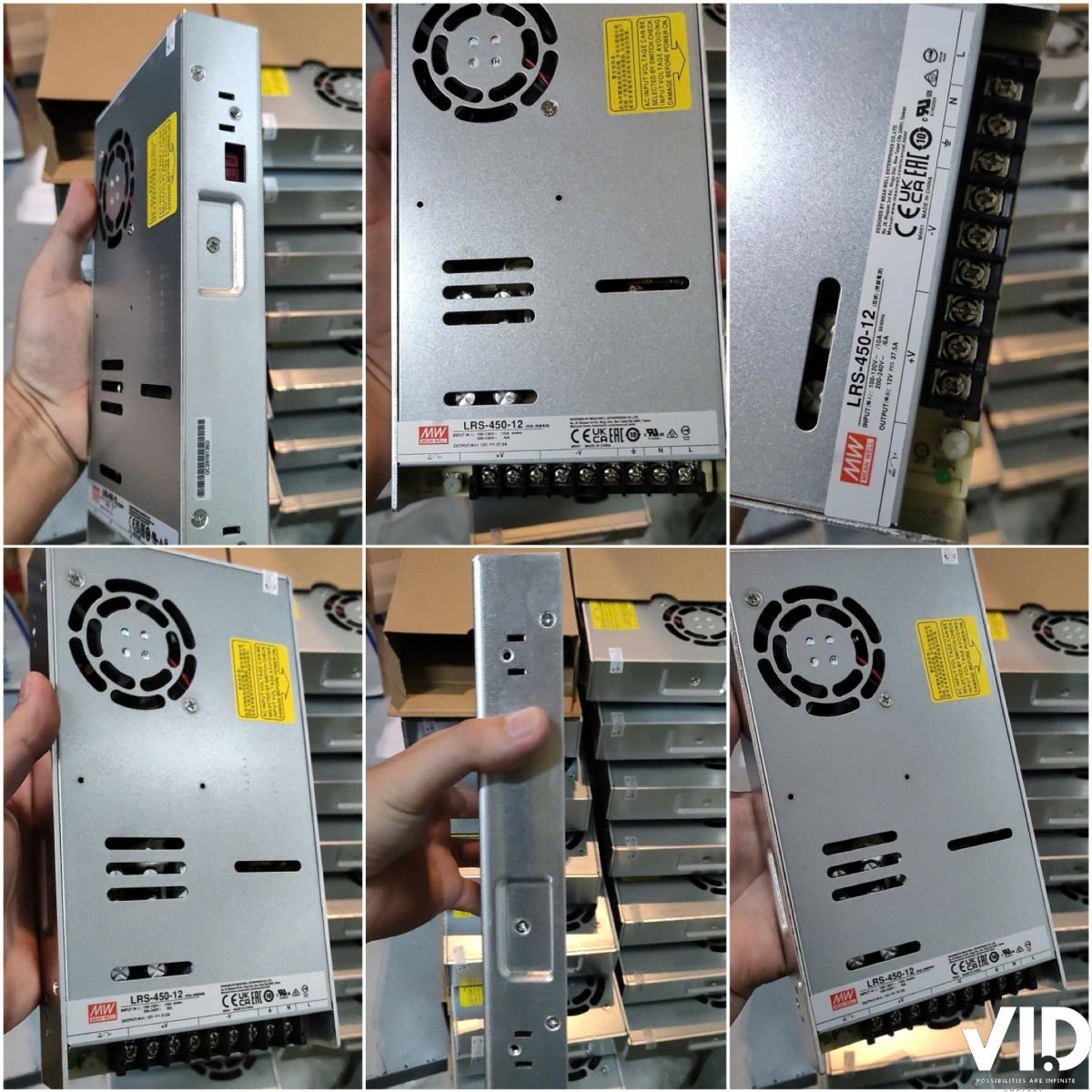 Bộ nguồn Meanwell LRS-450-12 trong thực tế
