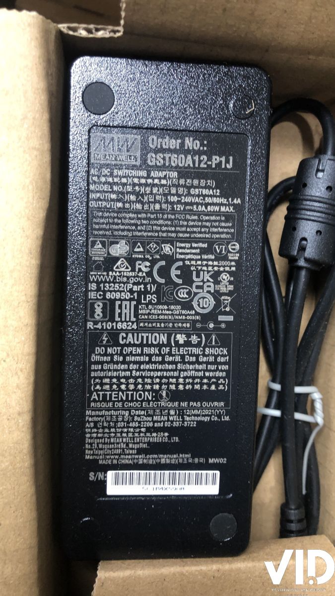 Meanwell Adapter 12V 5A - gst60a12-p1j