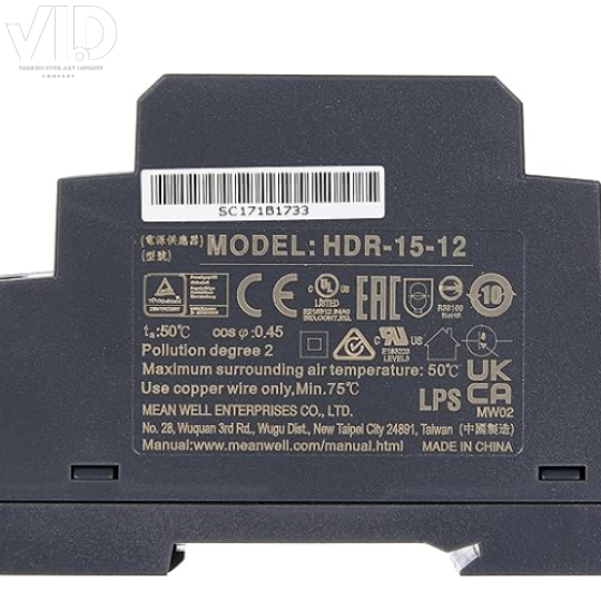 Bộ nguồn meanwell HDR-15-12