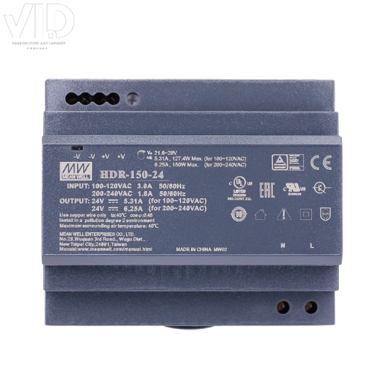 Bộ nguồn meanwell HDR-150-24