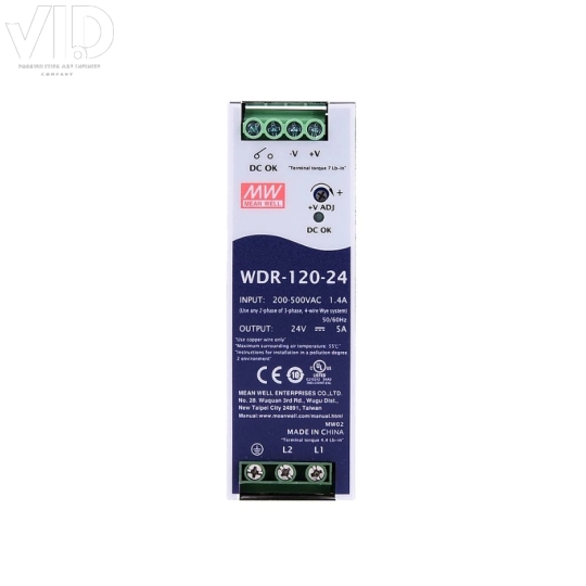 Bộ nguồn meanwell WDR-120-24