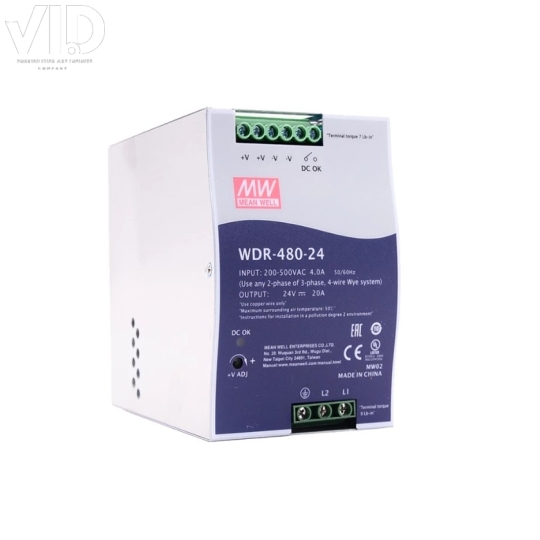 Bộ nguồn meanwell WDR-480-24