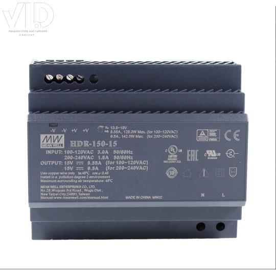 Bộ nguồn meanwell HDR-150-15