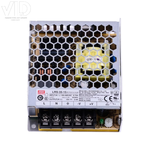 Bộ nguồn meanwell LRS-35-15 - Công Suất 36W, Điện Áp 15V, Giá Rẻ