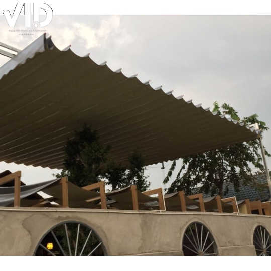 Mái hiên mái xếp lượn sóng